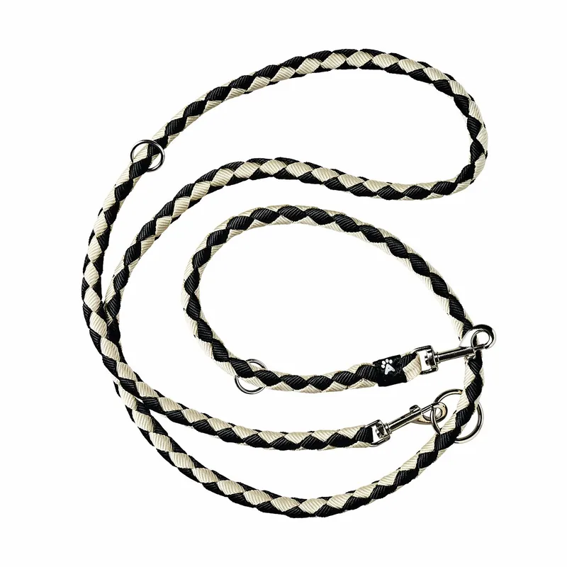 Allpets Elegant Leine S-M 2 m / 12 mm schwarz/silber Top-Preis